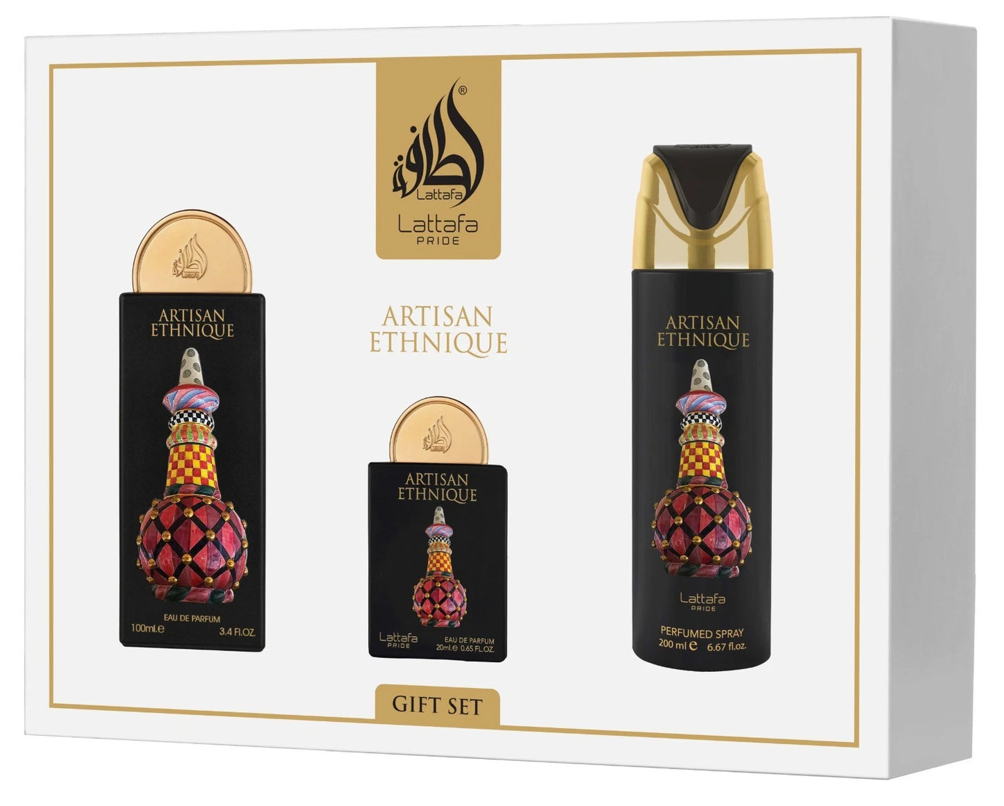 Lattafa Pride/Giftset Artisan Ethnique Eau de Parfum +Deo