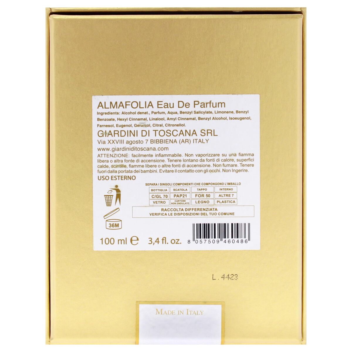 Women's Perfume Giardini di Toscana ALMAFOLIA EDP 100 ml