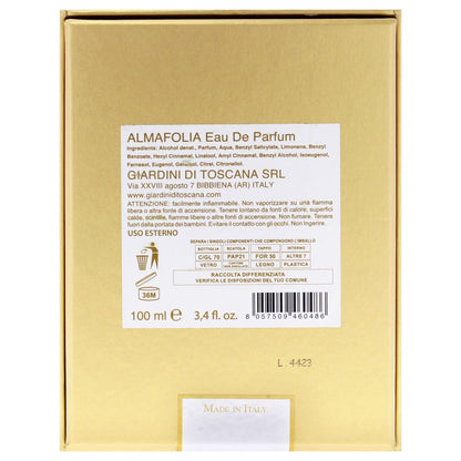 Women's Perfume Giardini di Toscana ALMAFOLIA EDP 100 ml