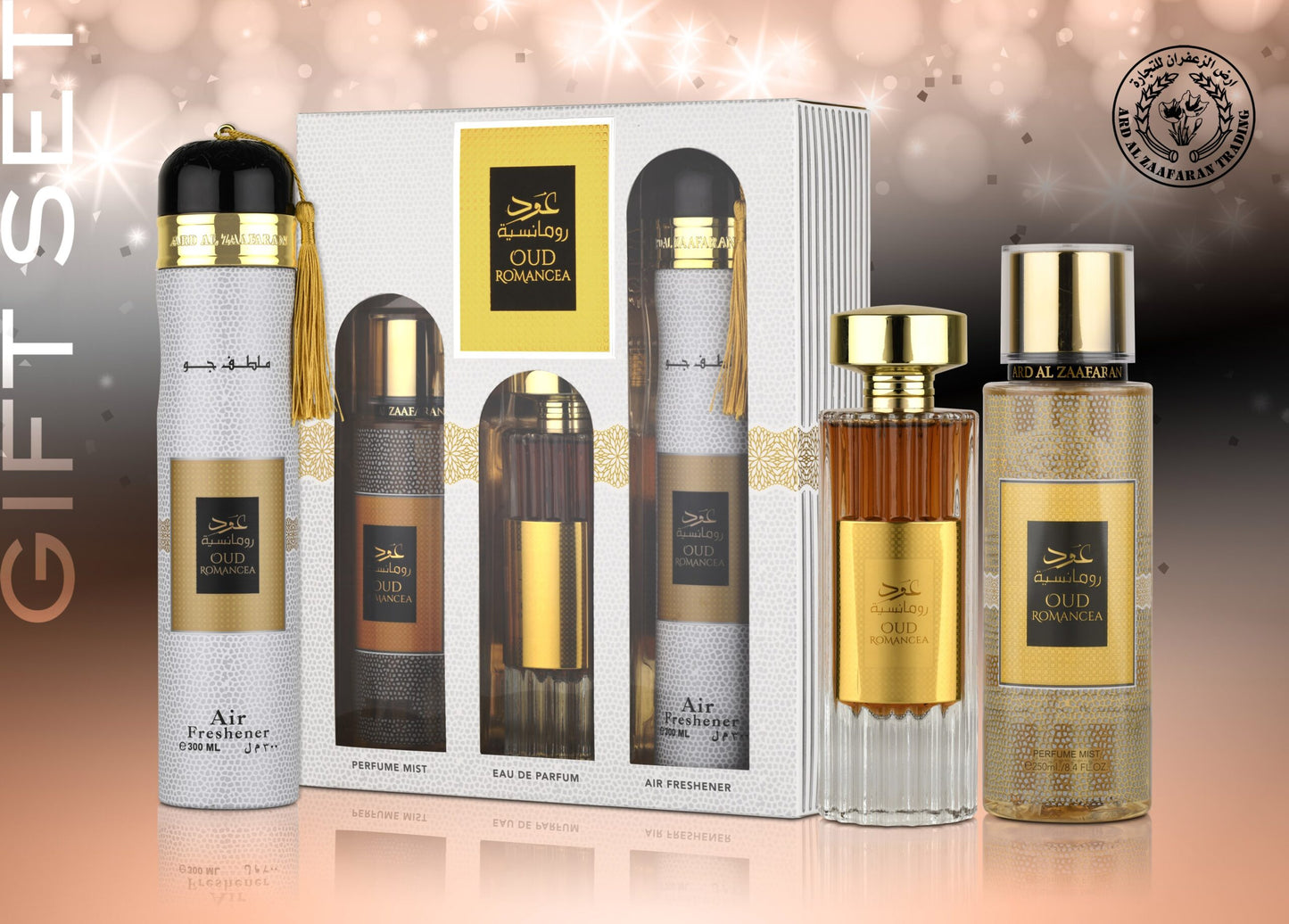 Ard Al Zaafaran Geschenk Gift Set Oud Romancea