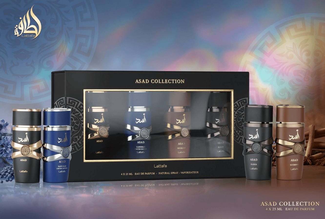 Lattafa Asad Collection Eau de Parfum 4x25 ml