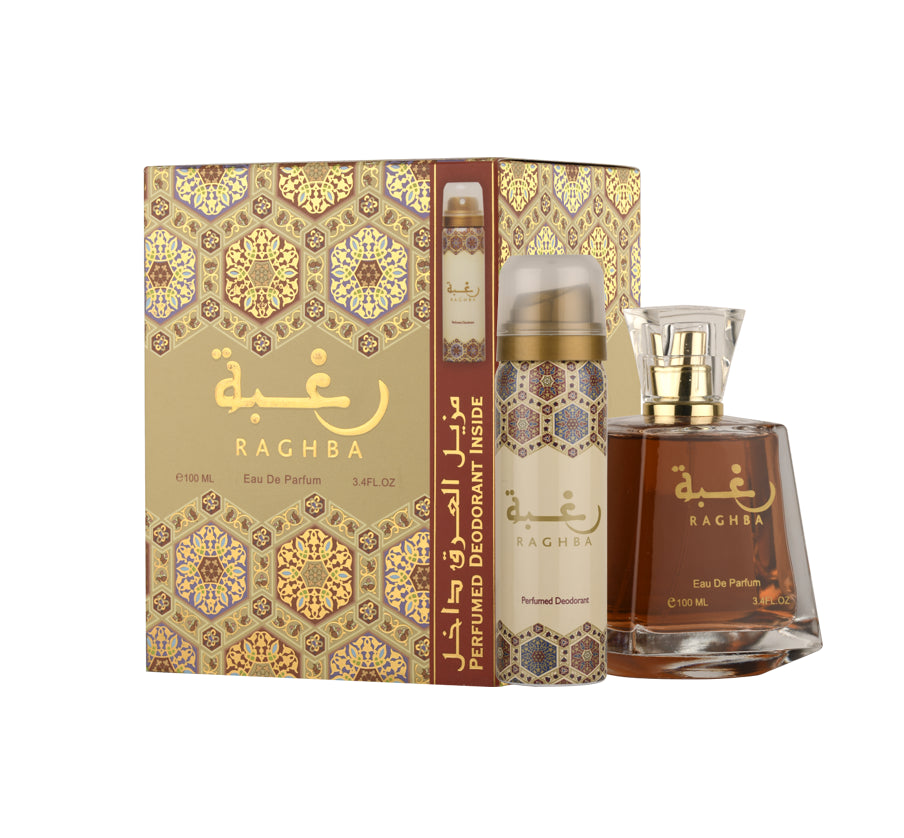 Lattafa Perfume Raghba + Deo Eau de Parfum 100ml