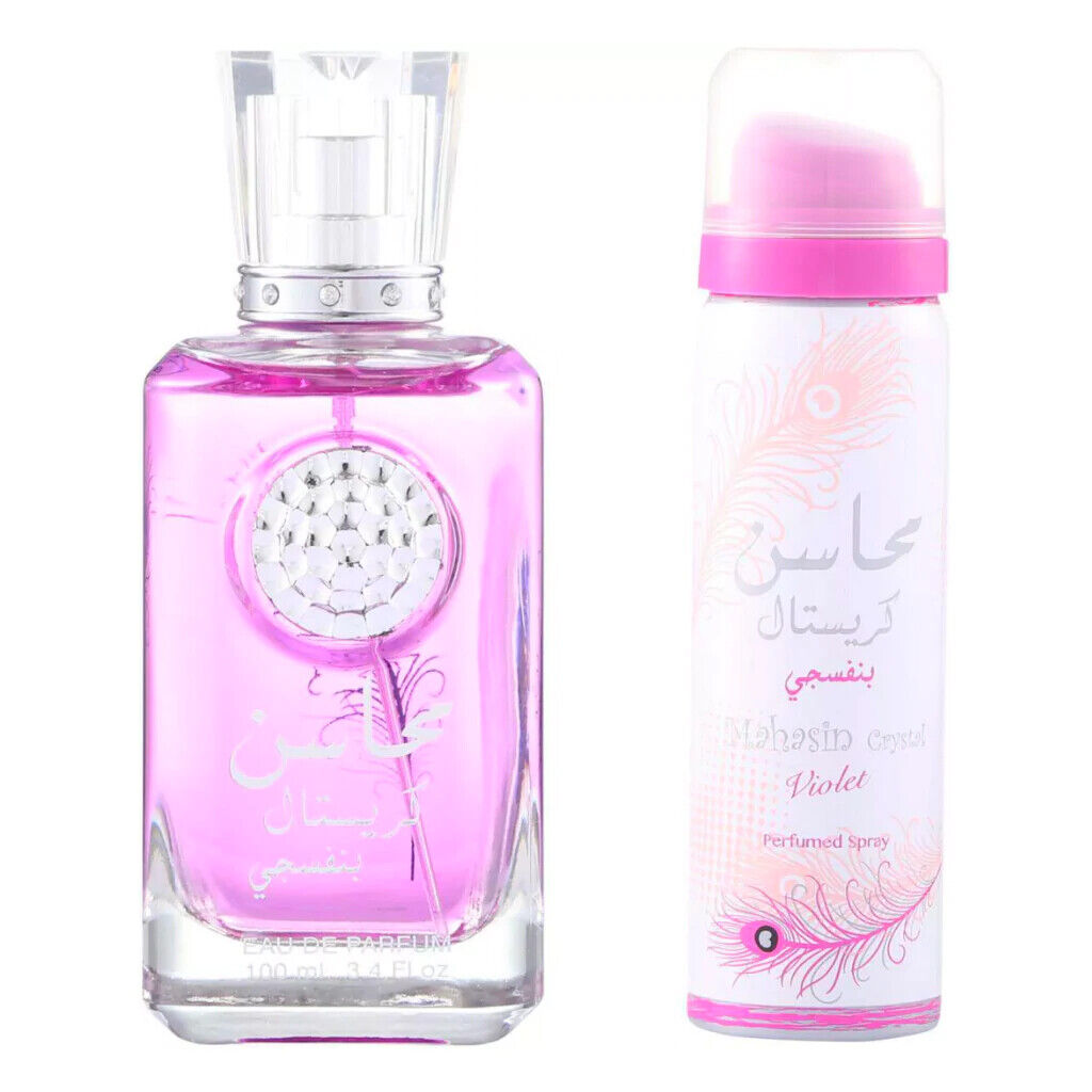 Lattafa Perfume Mahasin Crystal Violet + Deo  Eau de Parfum 100ml